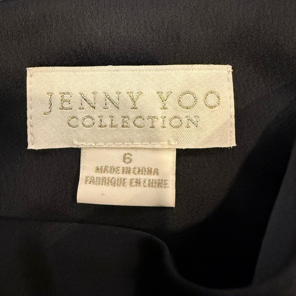 Jenny Yoo Marlowe Black One-Shoulder Luxe Satin Bias Cut Gown. Size 6. EUC - Picture 3 of 7